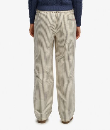 Organic Cotton Stripe Elasticated Trousers Image 4