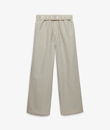 Organic Cotton Stripe Elasticated Trousers Image 8