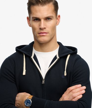 Monogram Hoodie mit Stickerei und Rei&szlig;verschluss Image 4