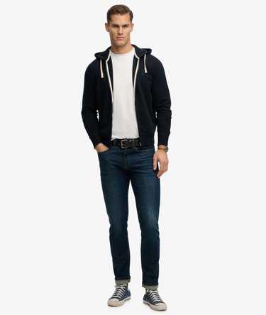 Monogram Hoodie mit Stickerei und Rei&szlig;verschluss Image 3