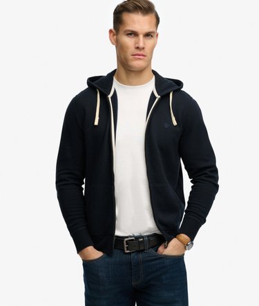 Monogram Hoodie mit Stickerei und Rei&szlig;verschluss Image 1