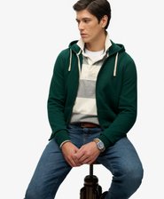 Monogram Geborduurde Zip Hoodie