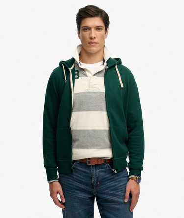 Monogram Hoodie mit Stickerei und Rei&szlig;verschluss Image 1