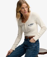 Athletic Button Down Long Sleeve Top