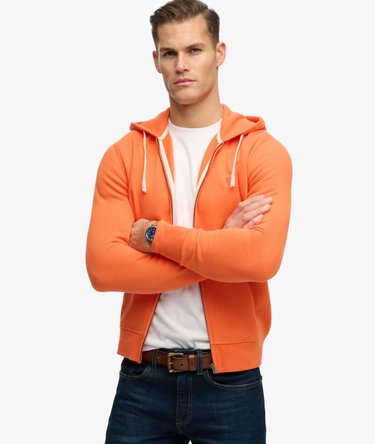 Monogram Embroidered Zip Hoodie Image 1