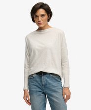 Studios Bootsausschnitt Langarmshirt mit Slub-Textur