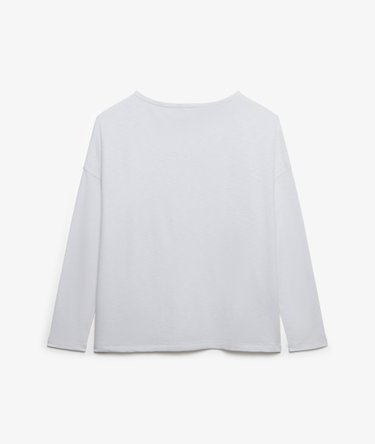 Studios Boat Neck Slub Long Sleeve Top Image 6