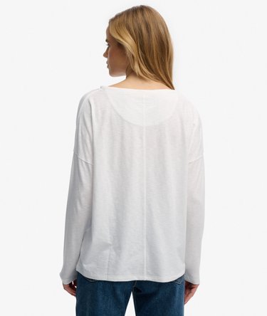 Studios Boat Neck Slub Long Sleeve Top Image 5