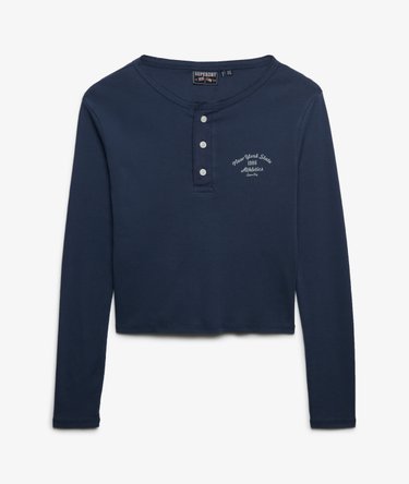 Haut &agrave; manches longues Athletic Essentials avec boutons Image 7