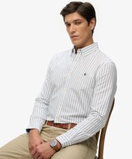 Preppy Oxford Overhemd Met Lange Mouwen