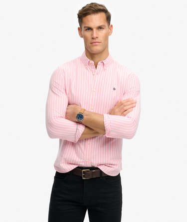 Chemise Oxford Preppy &agrave; Manches Longues Image 1