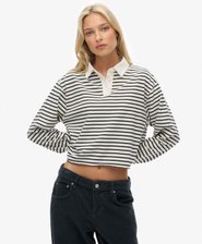 Athletic Essentials Cropped Stripe Rugby Top