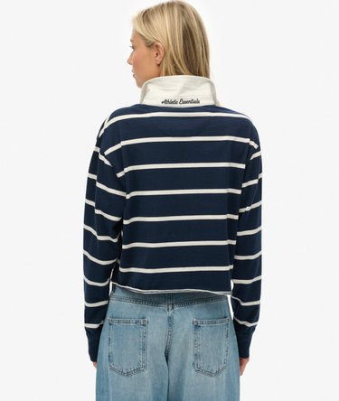 Athletic Essentials Kr&oacute;tka Koszulka Rugby w Paski Image 5