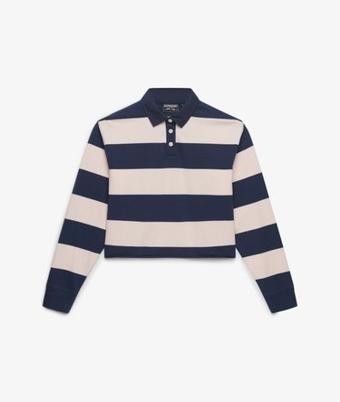 Athletic Essentials Kr&oacute;tka Koszulka Rugby w Paski Image 6