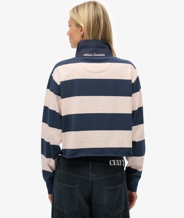 Athletic Essentials Kr&oacute;tka Koszulka Rugby w Paski Image 5