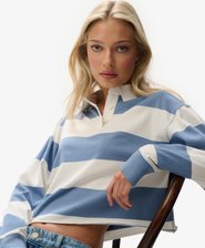 Athletic Essentials Cropped Stripe Rugby Top