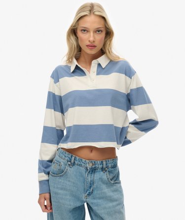 Athletic Essentials Kr&oacute;tka Koszulka Rugby w Paski Image 2