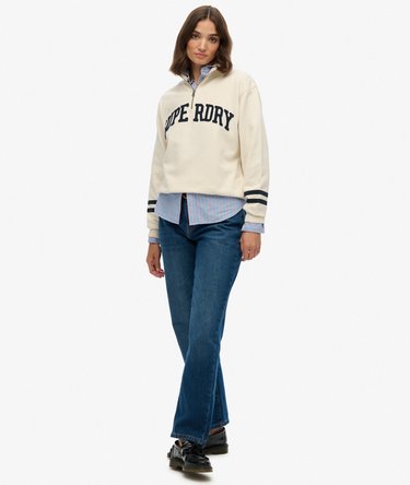 Athletic Essentials Applicatie Halve Rits Sweatshirt Image 4