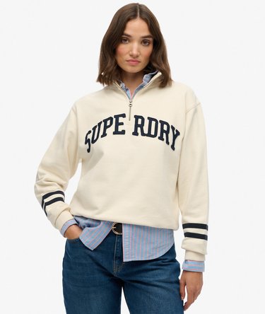 Athletic Essentials Applicatie Halve Rits Sweatshirt Image 2