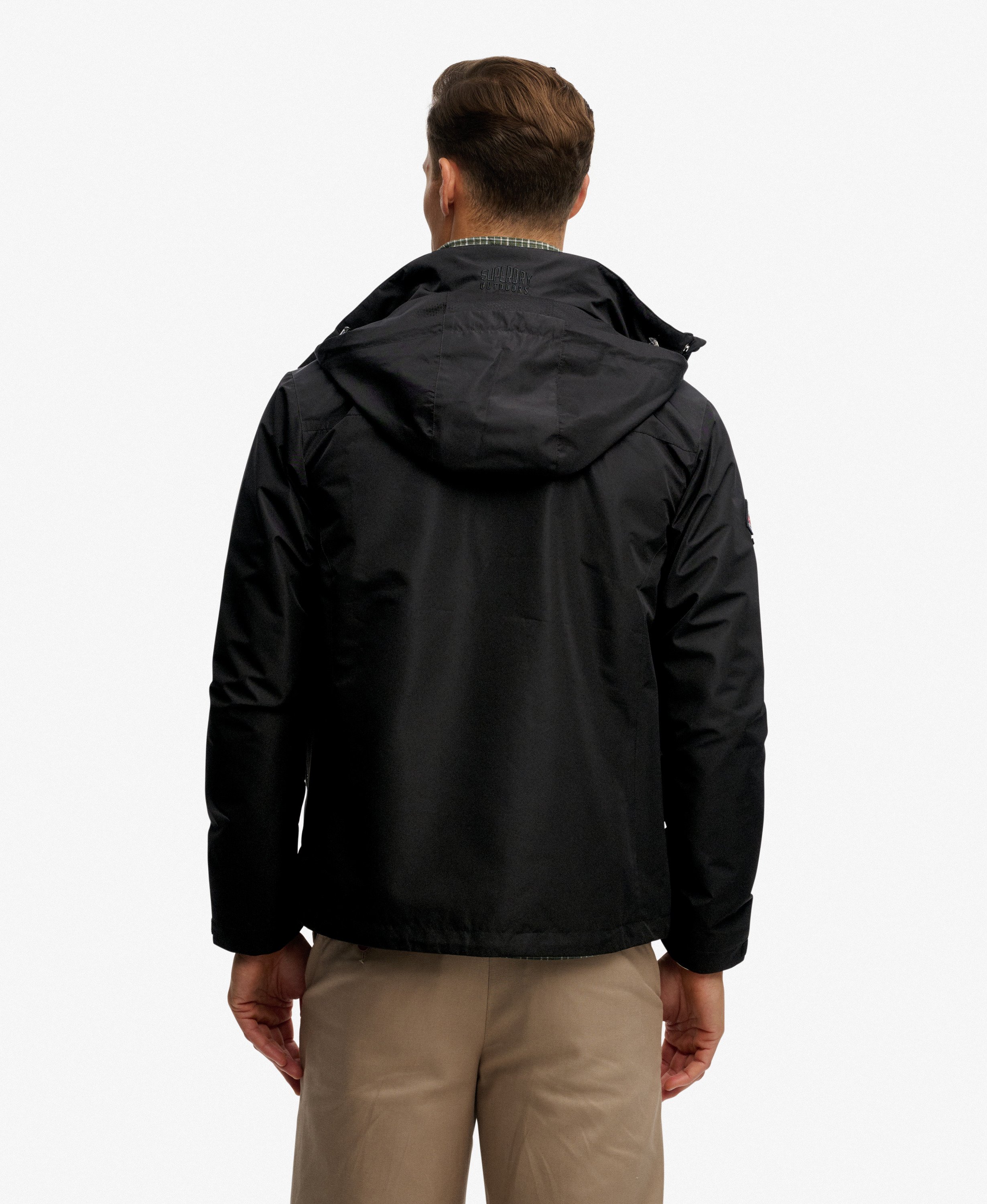 mens Hooded Shell Jacket in Black | Superdry UK