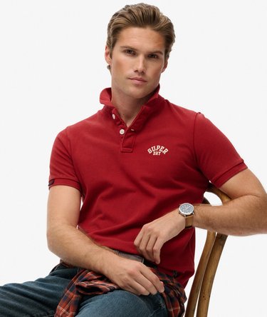 Vintage Athletic Embroidered Polo Shirt Image 2