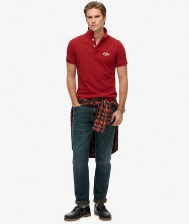 Vintage Athletic Embroidered Polo Shirt Image 3