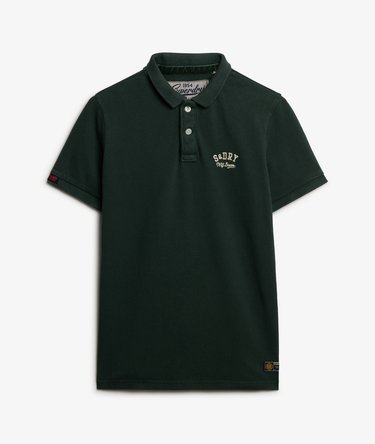 Vintage Athletic Embroidered Polo Shirt Image 1