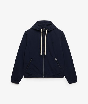 Hooded Washed Twill Jacket Image 8