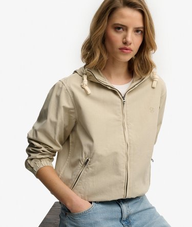Hooded Washed Twill Jacket Image 1