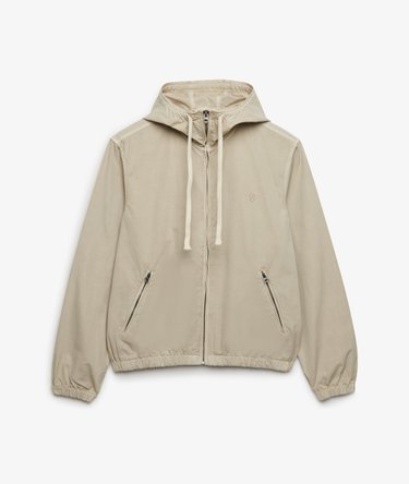 Hooded Washed Twill Jacket Image 7