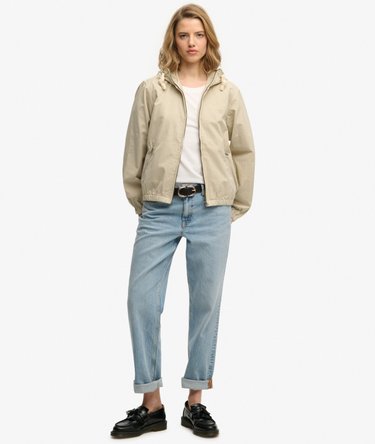 Hooded Washed Twill Jacket Image 3