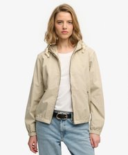 Veste &agrave; capuche en twill lav&eacute;