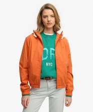 Veste &agrave; capuche en twill lav&eacute;