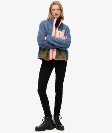 Colour Block Fleece Jacket Image 3