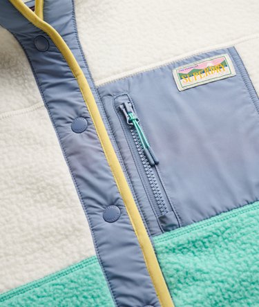 Colour Block Fleece Jacket Image 7