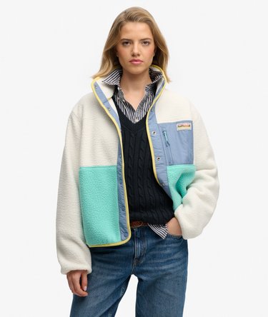 Colour Block Fleece Jacket Image 5