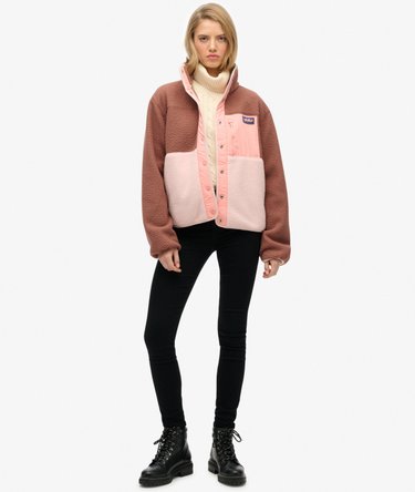 Colour Block Fleece Jacket Image 3