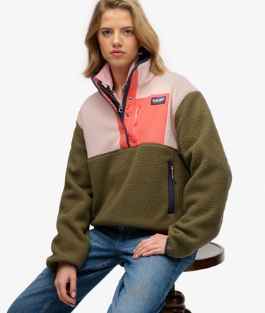 Bluza z polaru w blokach kolorystycznych Image 2