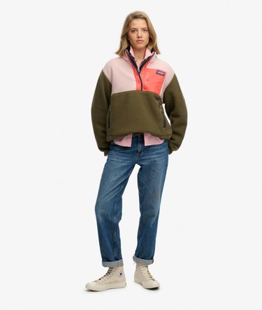 Bluza z polaru w blokach kolorystycznych Image 3