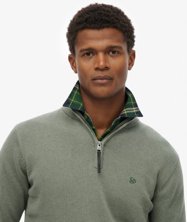 Essentials Cotton Half Zip Jumper Image 4