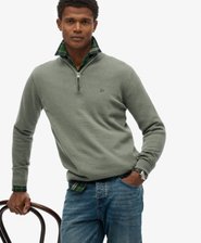 Maglione in Cotone Essentials con Mezza Zip