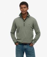 Maglione in Cotone Essentials con Mezza Zip