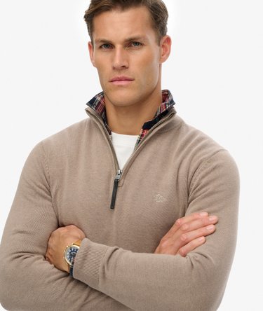 Essentials Cotton Half Zip Jumper Image 4
