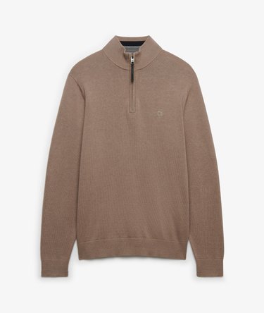 Essentials Cotton Half Zip Jumper Image 6