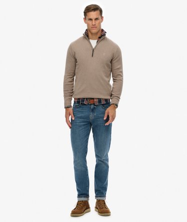 Essentials Cotton Half Zip Jumper Image 3
