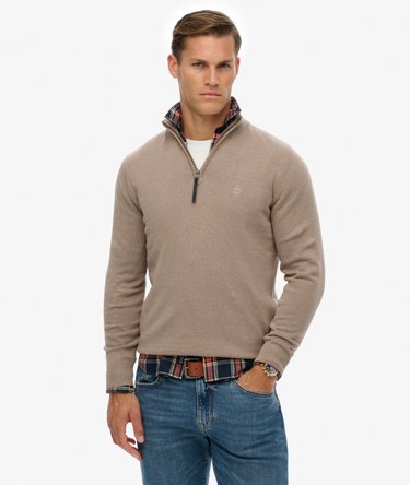 Essentials Cotton Half Zip Jumper Image 1