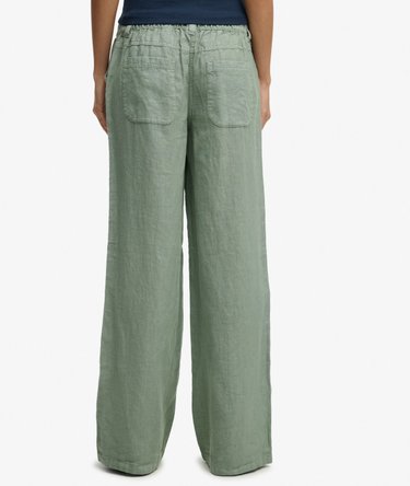 Linen Low Rise Pants Image 4