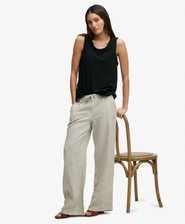 Linen Low Rise Pants