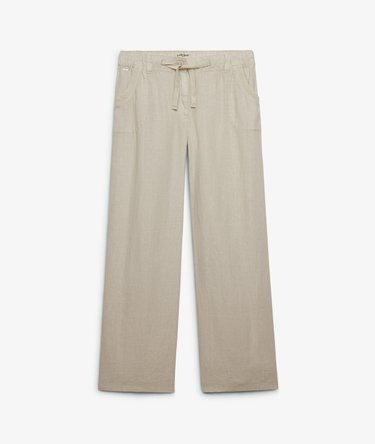 Linen Low Rise Pants Image 8