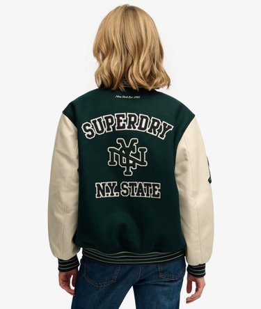 Giacca bomber con applicazioni Varsity Image 6